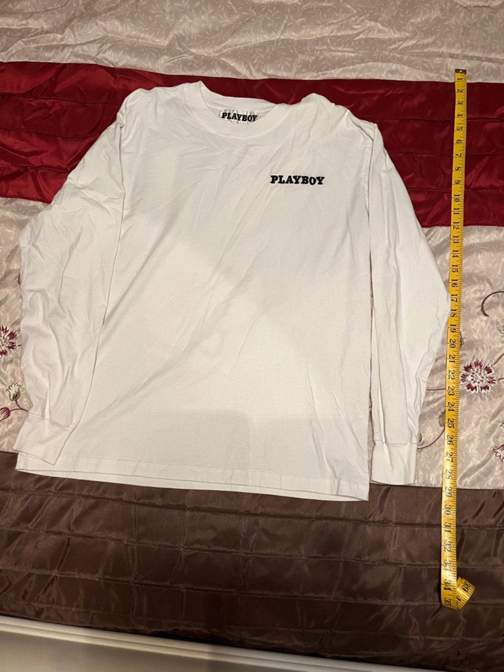 PLAYBOY White Graphic Bunny Tee with Photo Collage